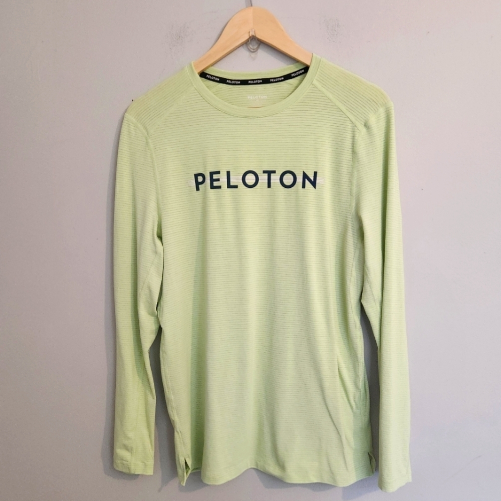 Peloton Light Lime Performance‎ Long Sleeve Shirt XS & Excellent Condition